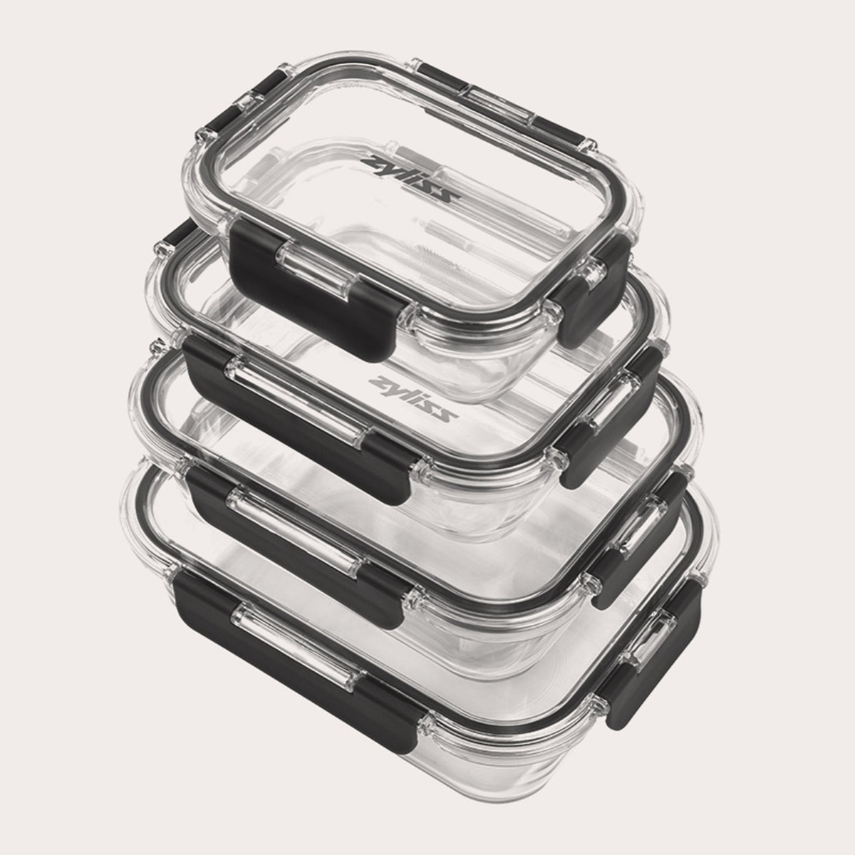 4-Piece Glass Container Set